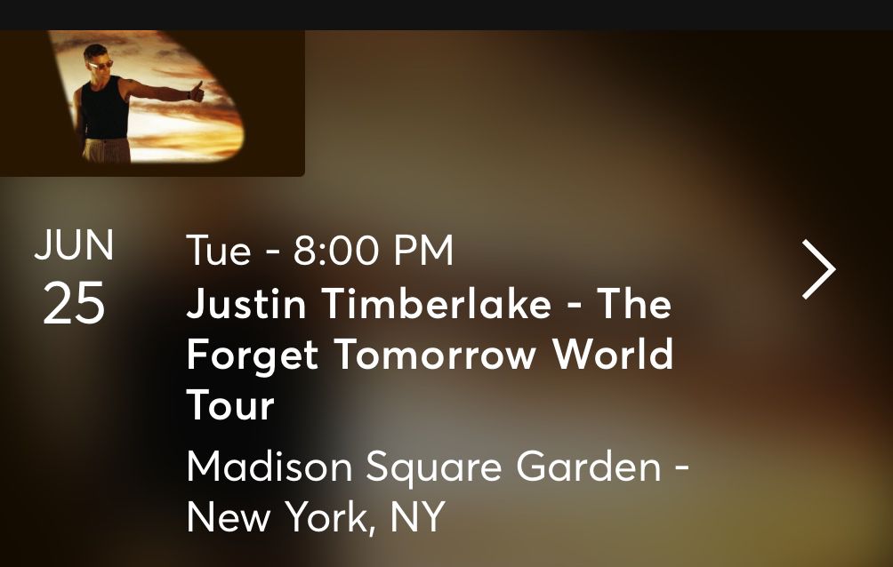 Justin Timberlake Concert Tickets (table 4 VIP )