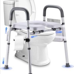 Brand New Raised Toilet Seat with Handles