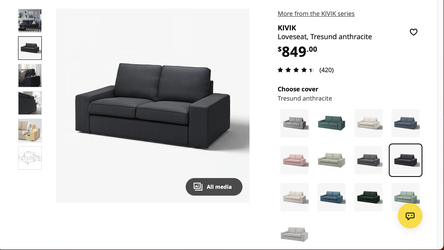 KIVIK Loveseat - Black