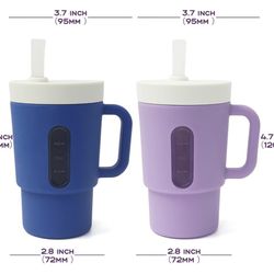 Silicone Sippy Cup,Baby straw cups for toddlers 1-3,