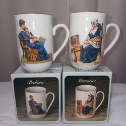 Norman Rockwell Coffee Mugs 1982