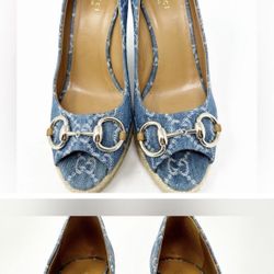 AUTHENTIC GUCCI WEDGES US SIZE 7.5 EXCELLENT CONDITION 