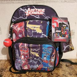 DC Comics Justice League Backpack 5 pcs