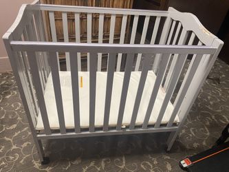 Grey Baby Crib