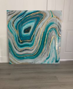 Abstract Glass Wall Art