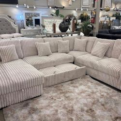 All in 1 - Big - Corduroy - Soft - U Shape - Chase - Pull Out Bed - COLORS AVAILABLE - SAME DAY DELIVERY