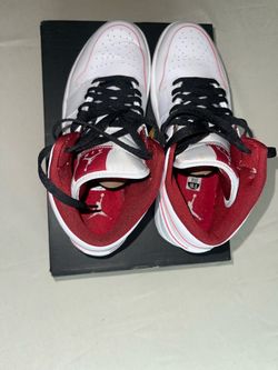 Air Jordan 1 Mid White/Gym Red Black Size 10.5 – Like New w/ Box