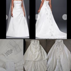 David's Bridal Ivory Wedding Dress 26W