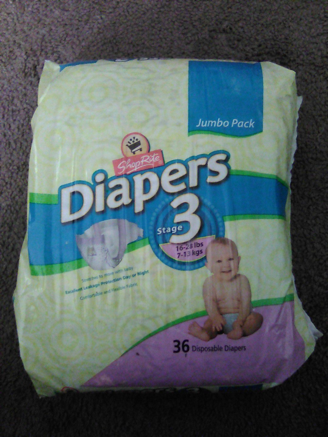 Shop rite jumbo pack 36 diapers