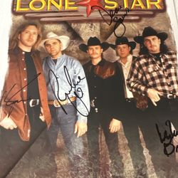 🎶 Signed Lonestar Band Poster – 1997 Multi-Autographed