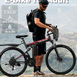 VARUN 26" Folding Ebike Adults Peak 750W 48V 21Speed E-Mountain Bike Up to 20MPH