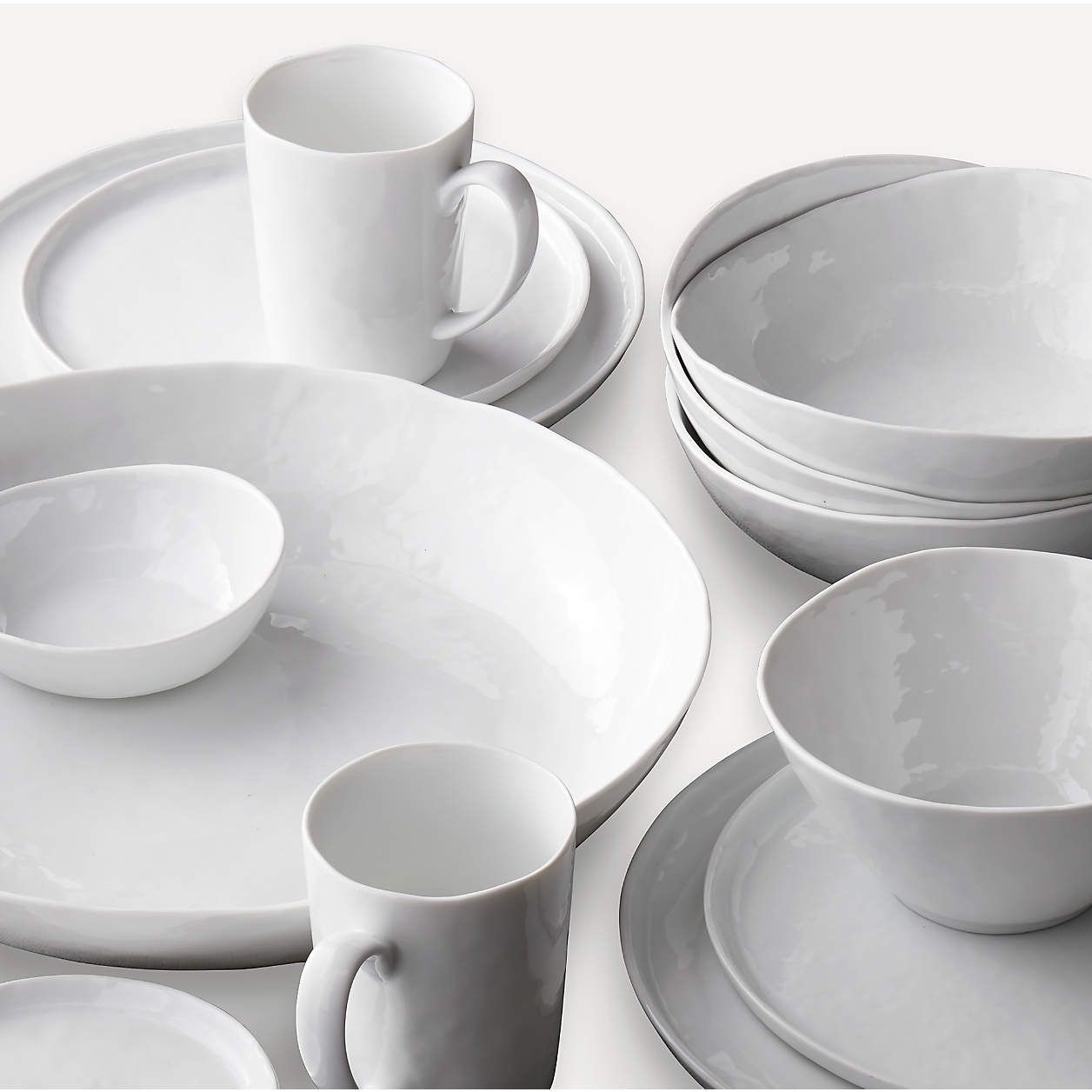 White Porcelain Plates & Bowls + Kitchen Cookware + Knifes + Knife Sharpener and more