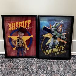 Toy Story Buzz Lightyear and Woody 3D Framed Wall Art by ComicWalls Disney