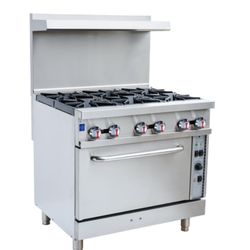 🔥Serv-Ware SGR-6B-C 36" Gas Restaurant Range w/ (6) Open Burners, (1) Convection Oven🔥