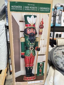 6ft Nutcracker with Music & 25 LED Lights - New in Box
