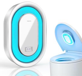 Smart Toilet UV-C Sanitizing &Odor-Control System - Automatic Toilet Cleaner Chemical-Free Deodorizer with Safety Sensor & Long-Life Rechargeable Batt