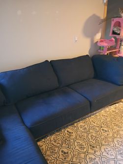 Blue sectional couch