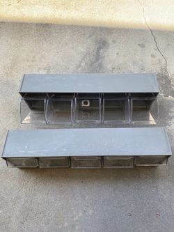 Plastic Multi-Bin Parts Organizer Set of 2
