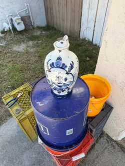 Vintage delft ceramic decanter
