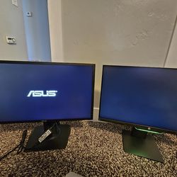 Two Monitors For Sale ASUS / HP