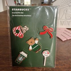 Starbucks Holiday Pin Set Of 5