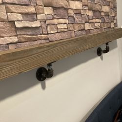 Floating Shelve With Pipe 