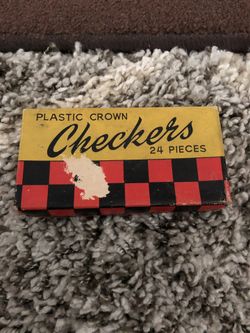 Vintage Plastic Crown Checker Pieces