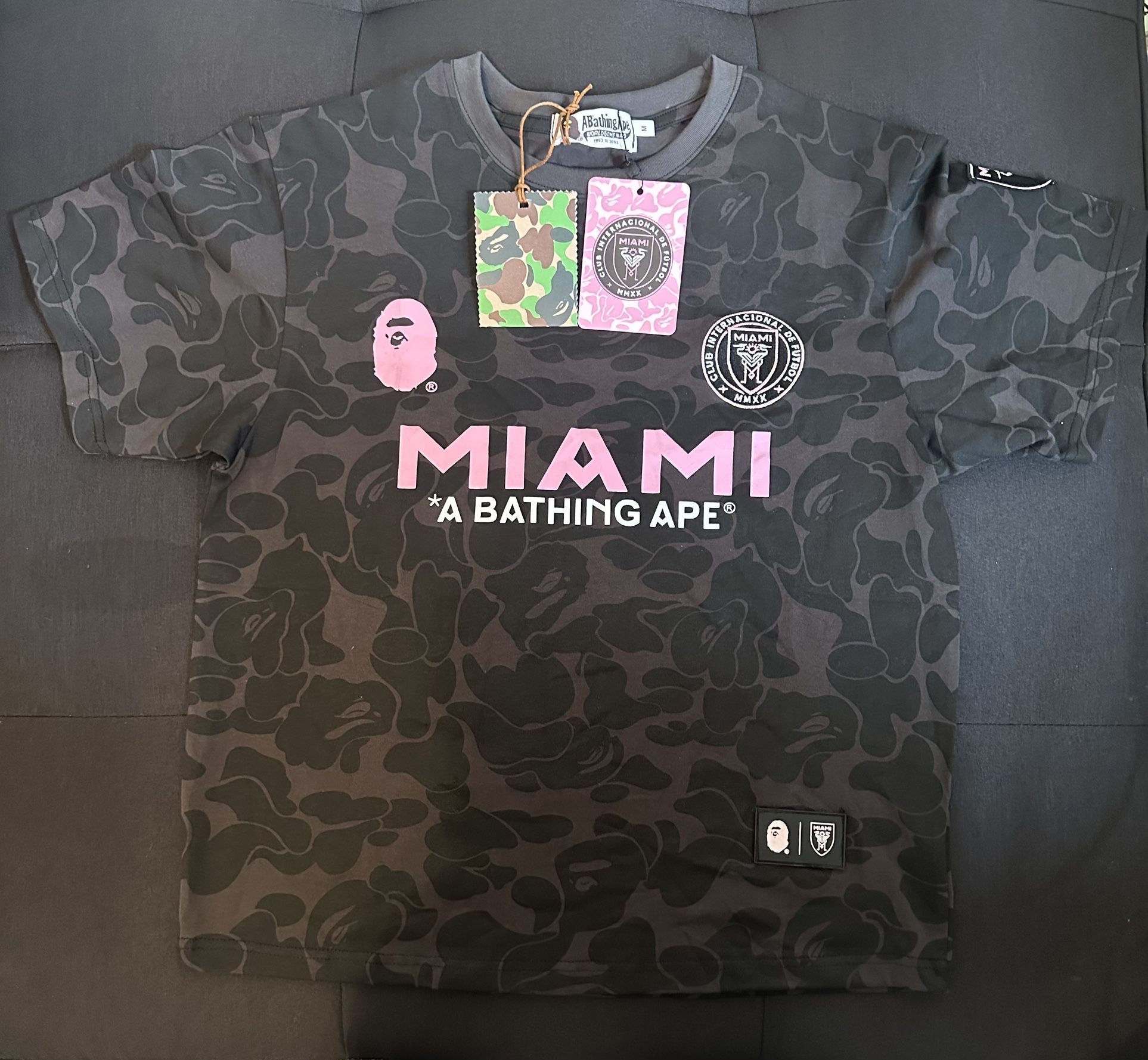 BAPE x Inter Miami CF Camo Tee 'Black'