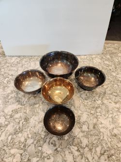 Vintage Set Of 5 Gorham Silver Original  Bowl