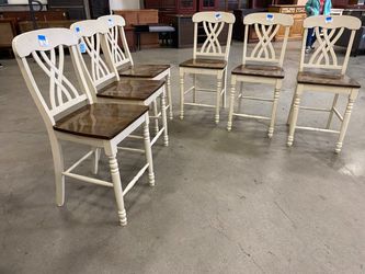 Farmhouse Style Wooden Dining Chairs (Set of 6)