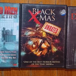 Horror Movie 3 Lot Black Xmas Demonic Tom Savini Dead Men Walking Zombie Scary Dvd