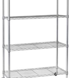 Seville Classics 4-Tier NSF-Certified Steel Shelving, Silver