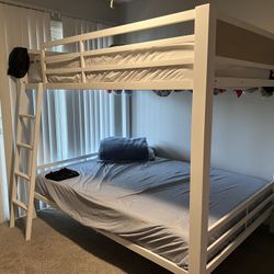 Full rigid metal bunk bed