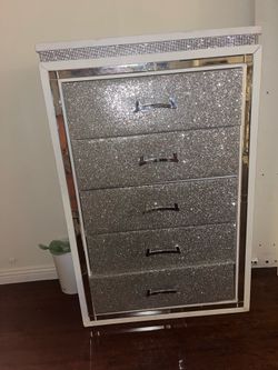 LED King Size Bed Frame and Dresser