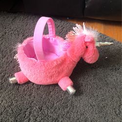 Children’s Pink Unicorn Basket