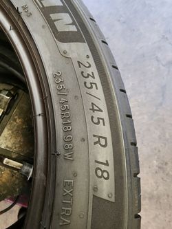 Nice Pair of Oem tesla tires 235/45R18 Michelin primacy all season TO perfect for leased return just$70 each Free Installation GM Bros Garage