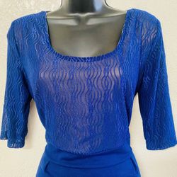 HOMEYEE, Blue Bodicon Dress, Size 12