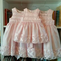 Matching Pink Dresses Size 4T, 18mo