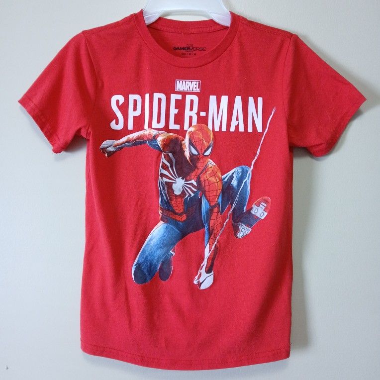 SPIDERMAN short sleeve red graphic t shirt size medium like new