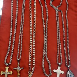 Stainless Steel Chains And Charms Each $20.00 