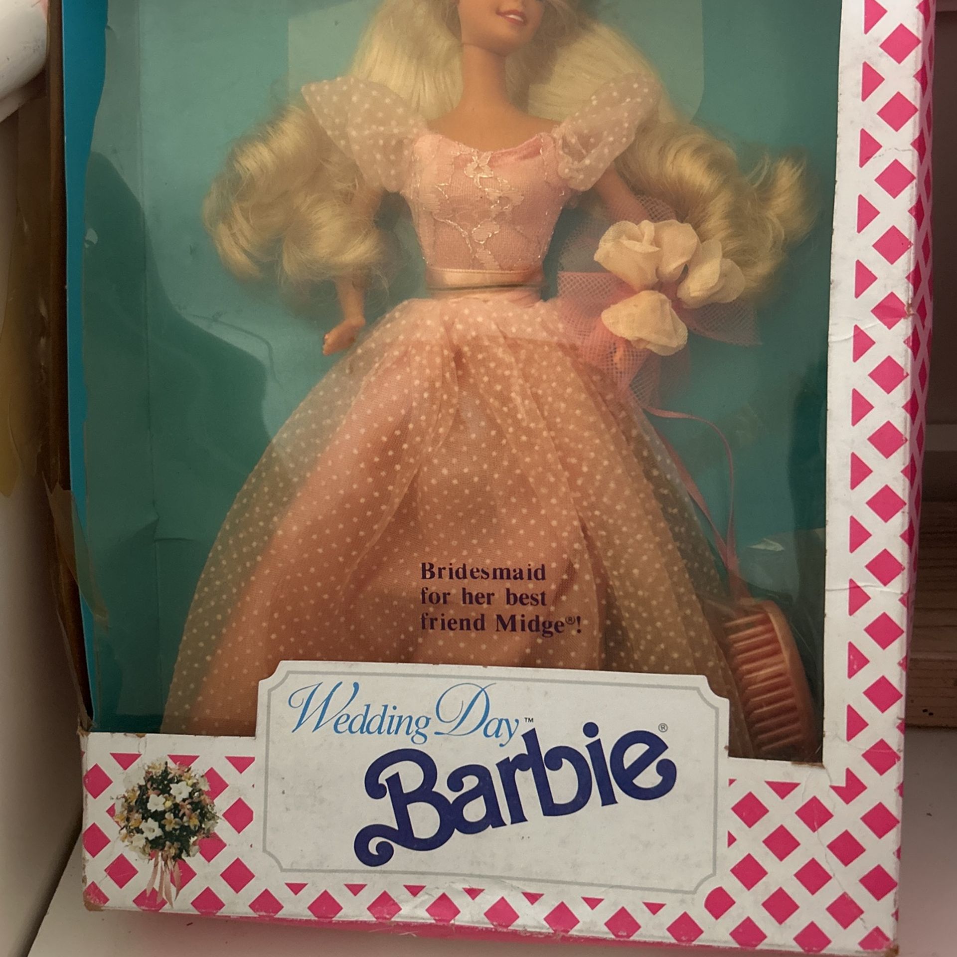 Collector Barbie Bridesmaid Wedding Day In Box