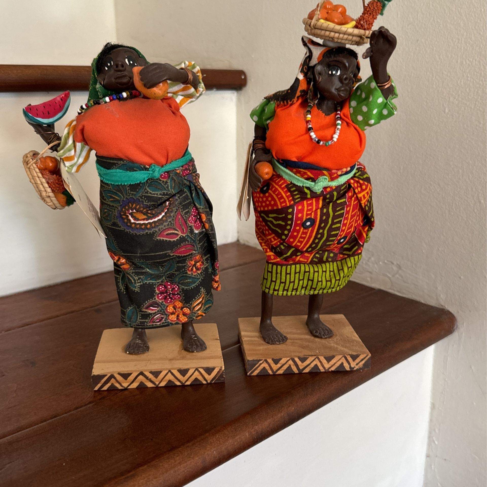 Pair Of African Dolls From Zimbabwe 