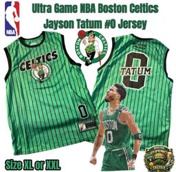 Ultra Game NBA Boston Celtics Jason Tatum #0 Jersey, Size XL or XXL  (Black & Green)