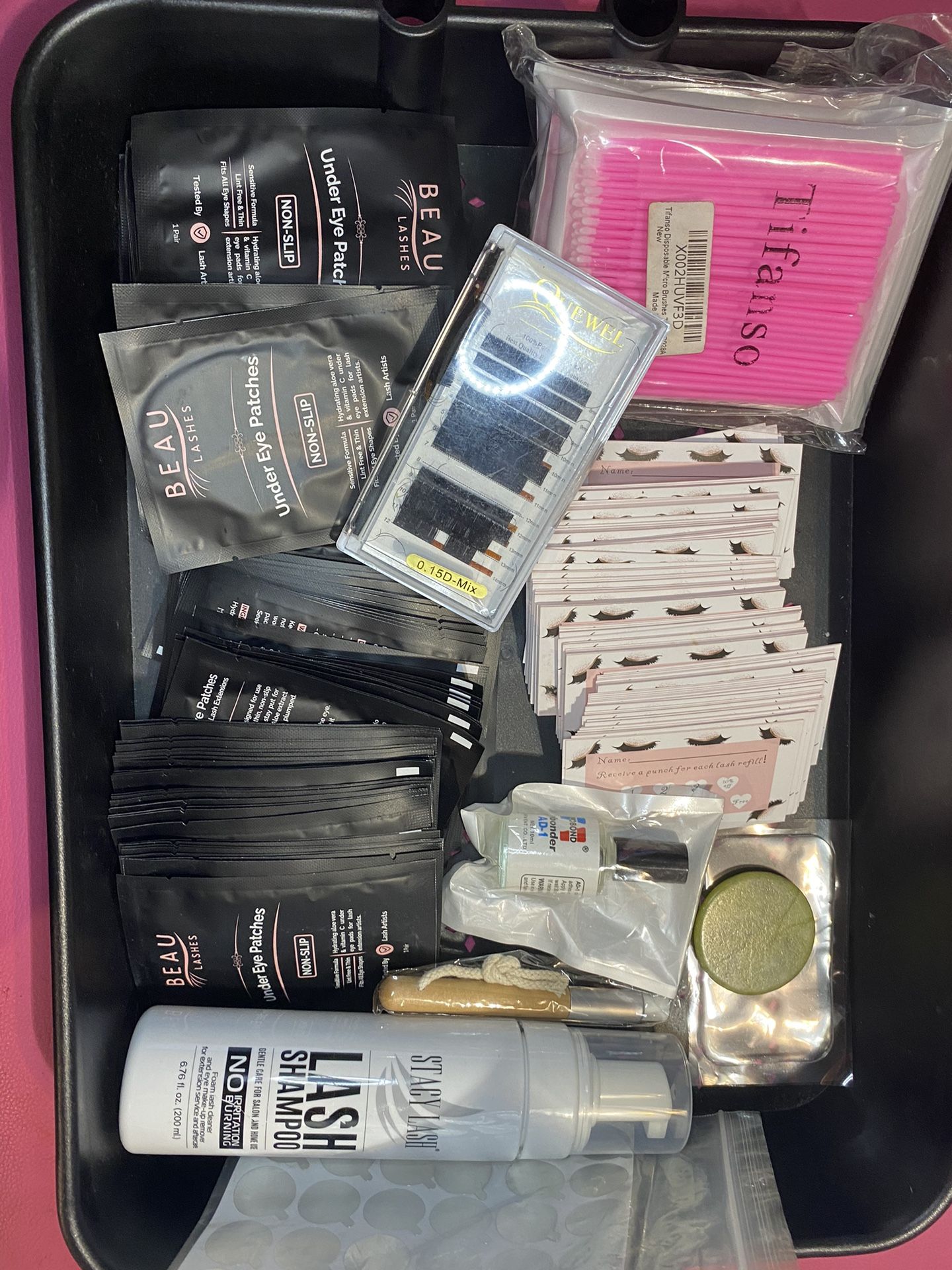 Lash supplies and Cart