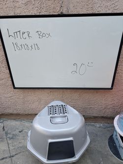 Covered Cat Litter Box 18x18x18