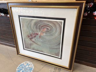 “Le Secret des Eaux” Large Framed Watercolor Print by Pierre Desfosses