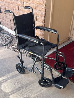 Wheelchair, New Transport, Folds Nicely, Footrests.