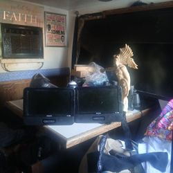  Two Philips DVD Players Headrest