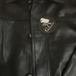 GA Milano Medium Black Leather Jacket
