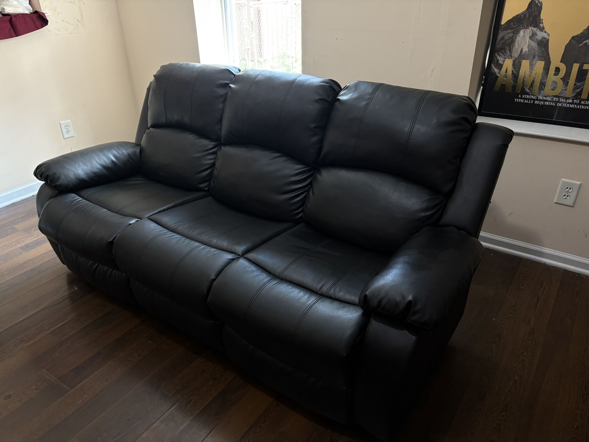 3 Seat Leather Couch